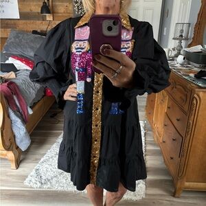 Sequined Nutcracker Tiered Dress Size Large.